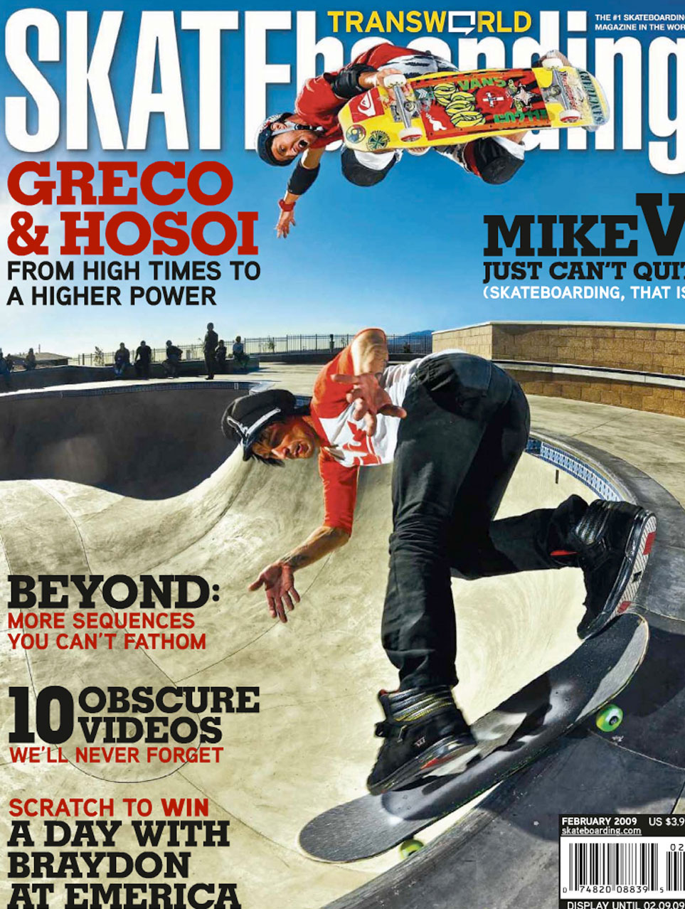 Couverture du magazine de skateboard TRANSWORLD 2009 avec Christian HOSOI