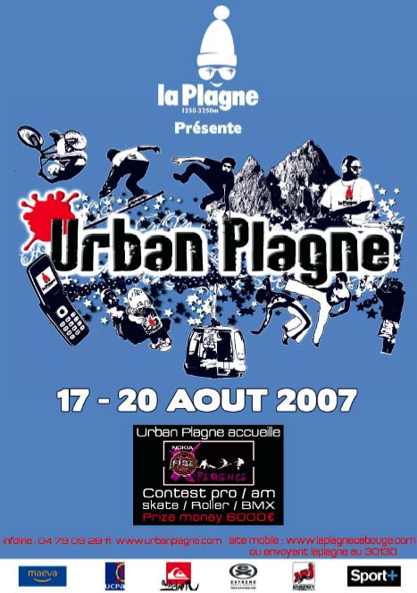 AFFICHE FESTIVAL GLISSE URBAN PLAGNE 2007 FESTIVAL GLISSE URBAN PLAGNE 2007