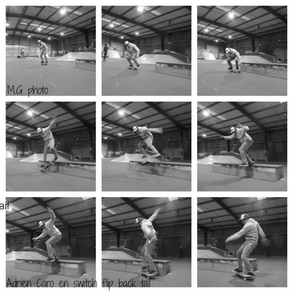 Photo d'Adrien Caro en switch flip back tail Photo d'Adrien Caro en switch flip back tail