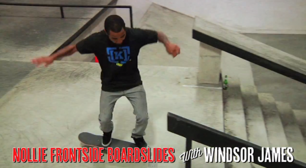Apprendre le skateboard Nollie Frontside Boardslide 01