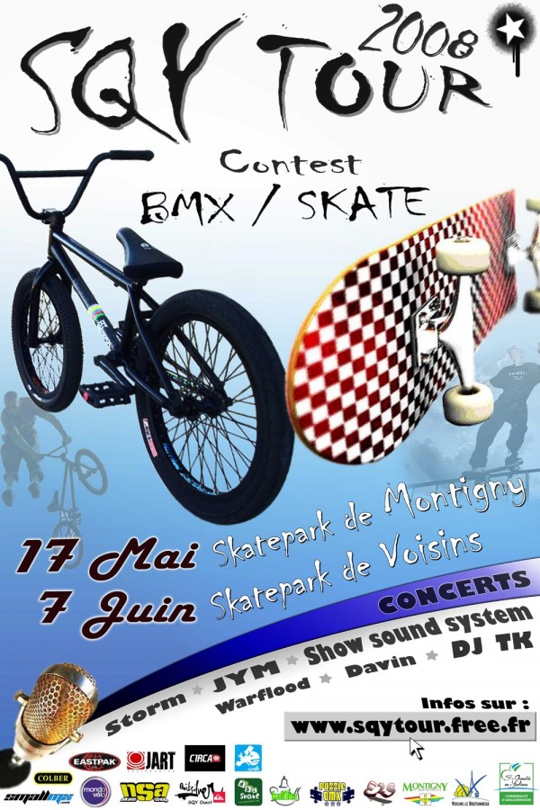 SQY Tour 2008 : 2 Contests Skate : Montigny le Bretonneux et Voisins le Bretonneux (78)
