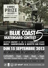 affiche BLUE COAST SKATEBOARD CONTEST 5