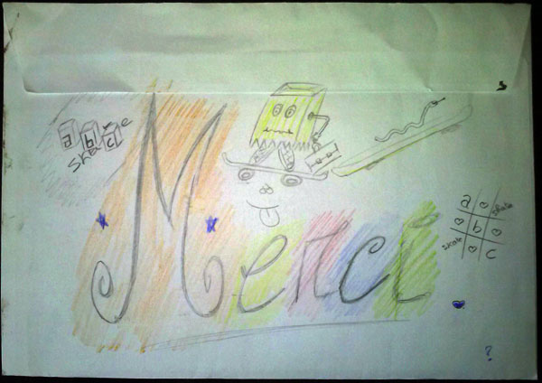 Enveolppe merci stickers abcskate