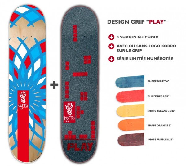 Board Korro Skateboards : design PLAY