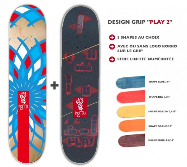Board Korro Skateboards : design PLAY 2