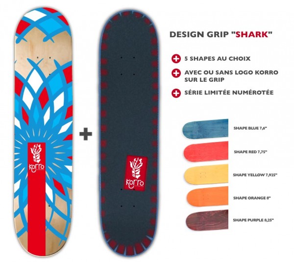 Board Korro Skateboards : design SHARCK