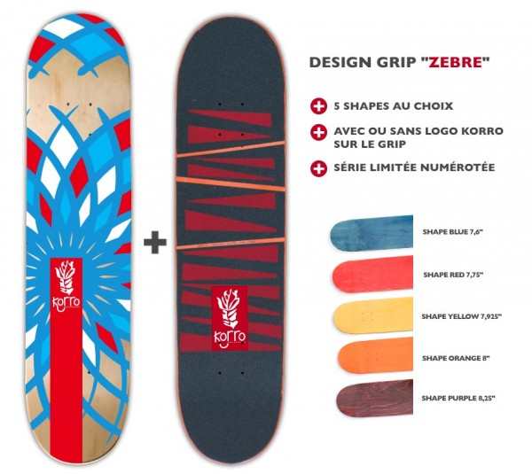 Board Korro Skateboards : design ZEBRE