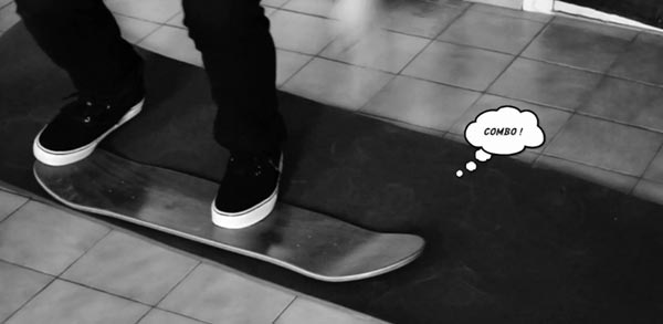 couch skating : combo flip