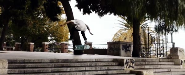 Skateboard en Sardaigne, Italie, skateboarder Korahn Gayle