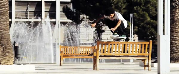 Skateboard en Sardaigne, Italie, skateboarder Korahn Gayle