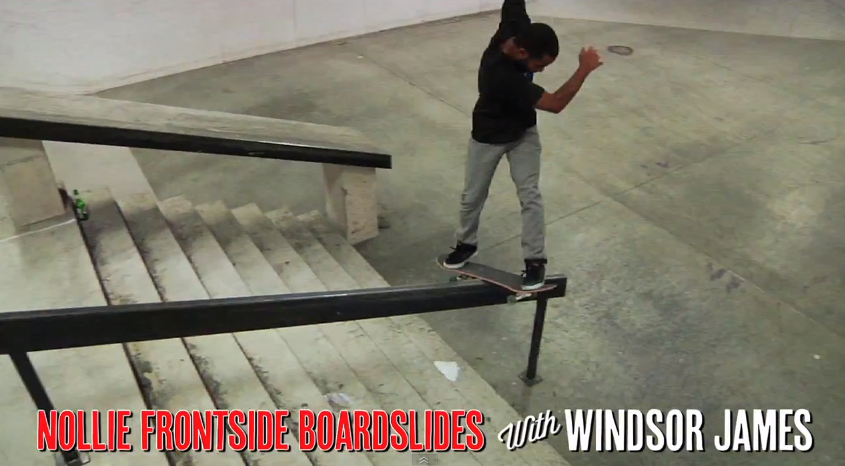 Apprendre le skateboard Nollie Frontside Boardslide