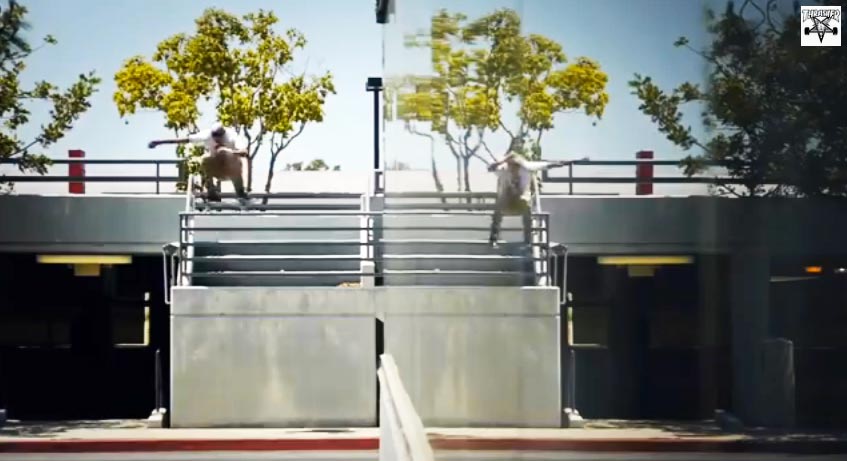 skater Ryan Decenzo video part : gap Ollie flip front 180° front
