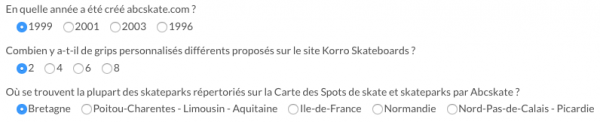 Questionnaire pour le concours Korro Skateboards x Abcskate