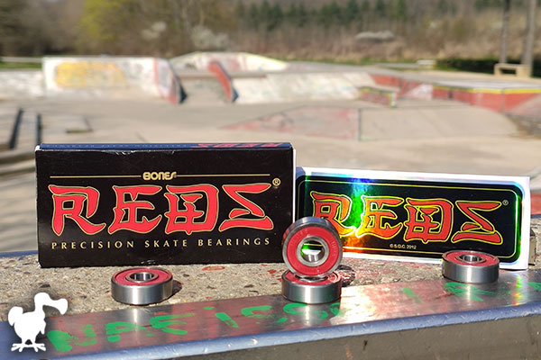 Les roulements de skate sur Abcskate Des roulements de skate de la marque Bones (Reds)