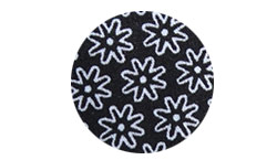 Pastille ronde du motif du masque "White flowers"