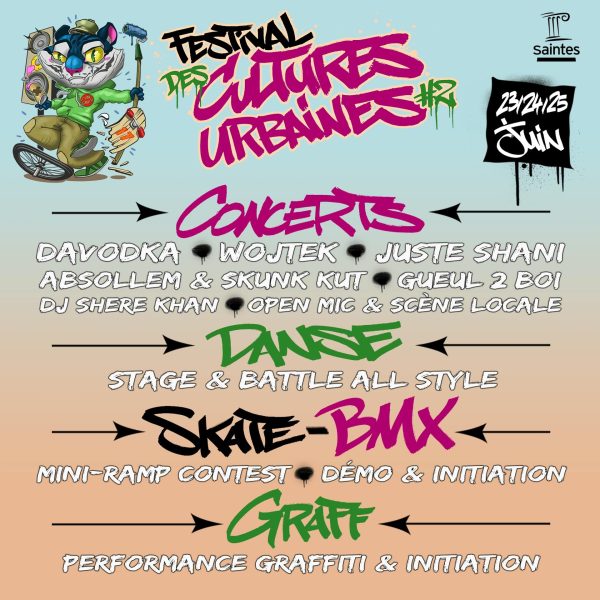 Affiche programme festival es cultures urbaines