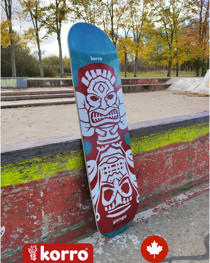 Pack Board Korro "Gongo Maya" 8" Bleue + 2 Trucks Tensor + 4 Roues Form + 8 Roulements Bones Reds + Grip Jessup – Image 3