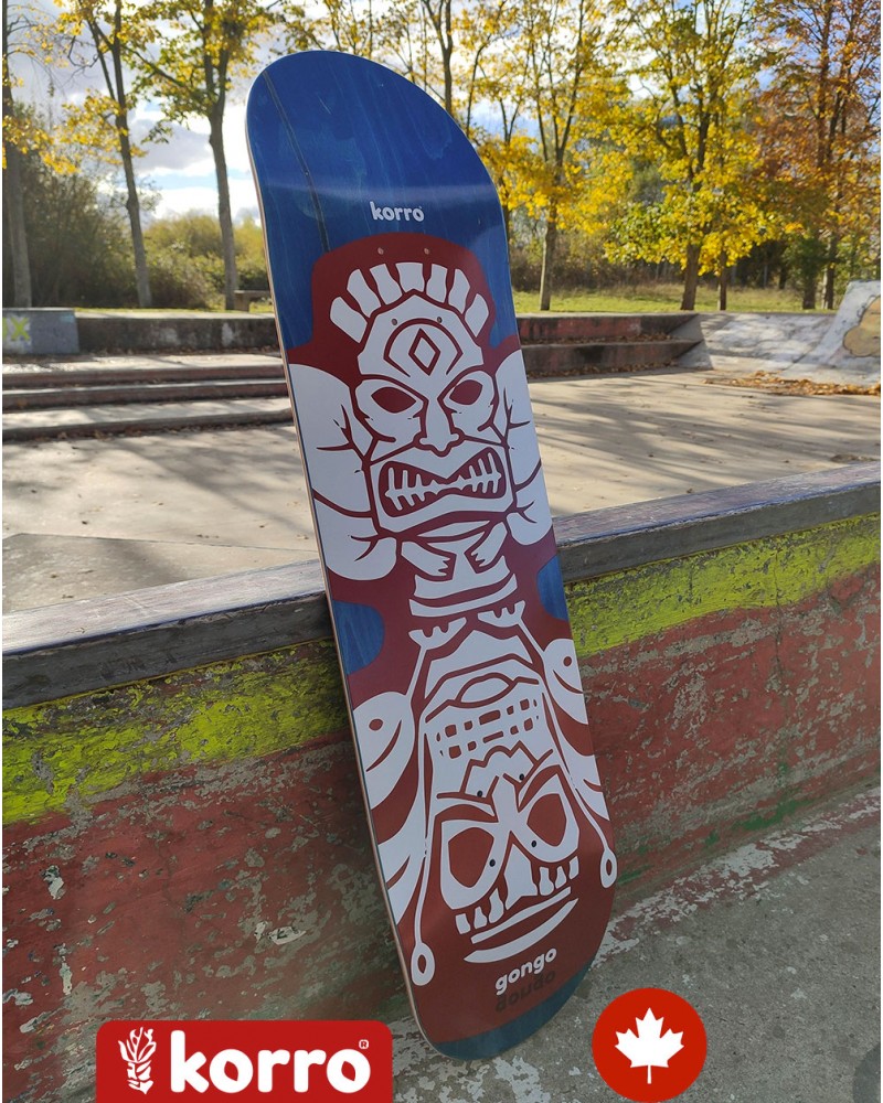 Pack Skateboard Street complet Board 8.5″ bleue « Gongo Maya » Korro Skateboards