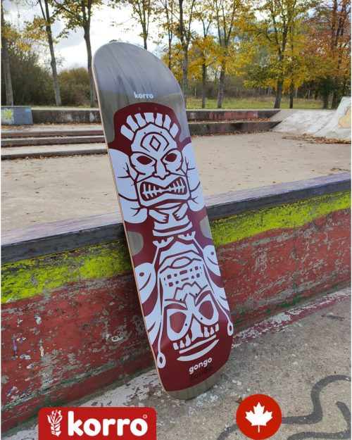 Pack Skateboard Street complet Board 8.375″ naturelle « Gongo Maya » Korro Skateboards